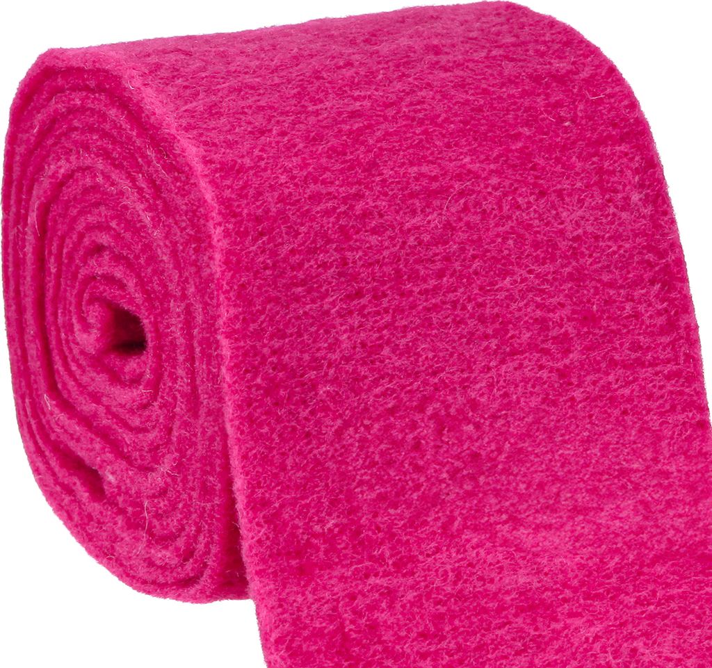 Filzband Pink Wollband Wollfilz 15cm x 5m Dekostoff DIY Produktbild 