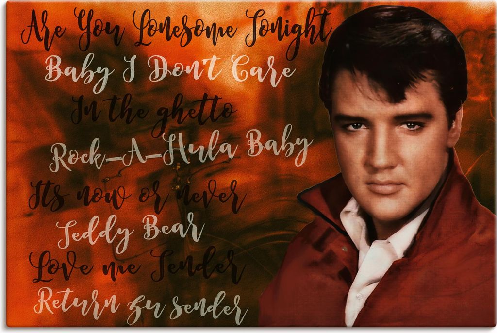 ARTland Leinwandbild Elvis Star Größe: 60x40 cm