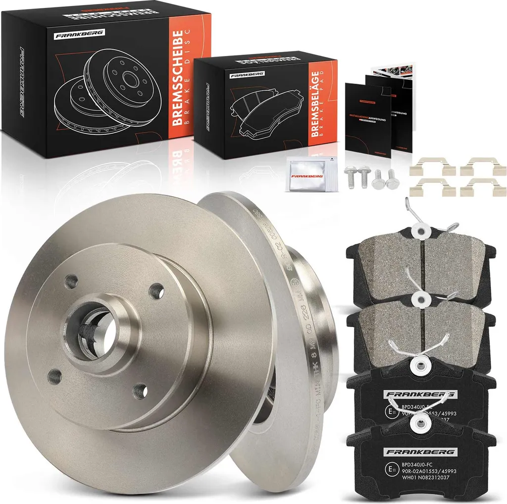 Disques de Frein Arrière et Plaquettes Haute Fiabilité pour VW Golf 3