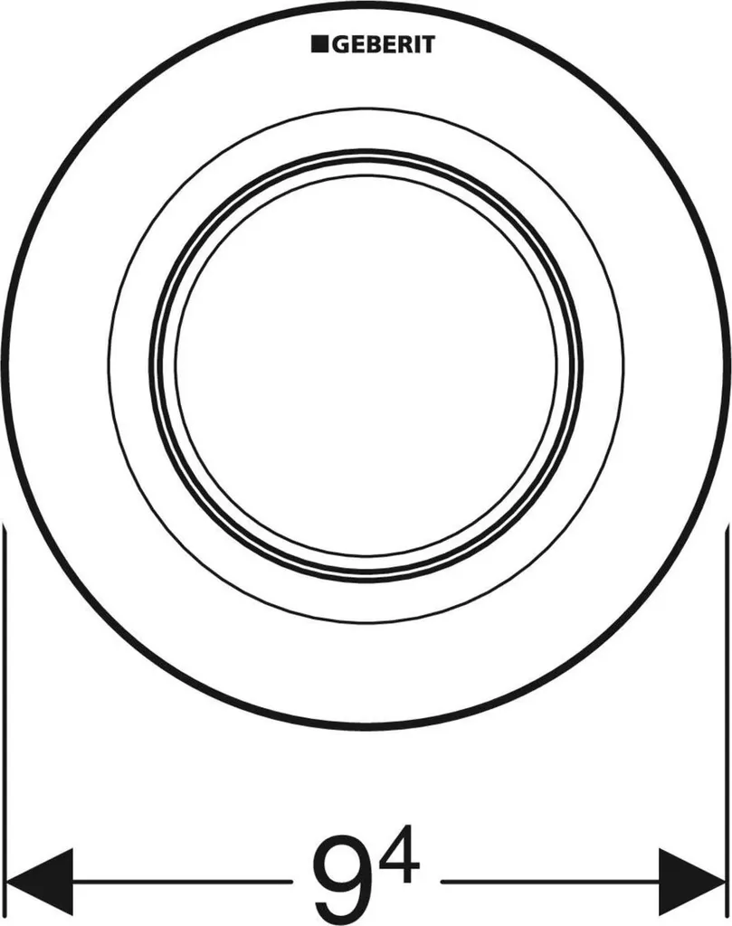 Commande de chasse d'eau déportée Geberit Type 01 ronde blanche pour PMR