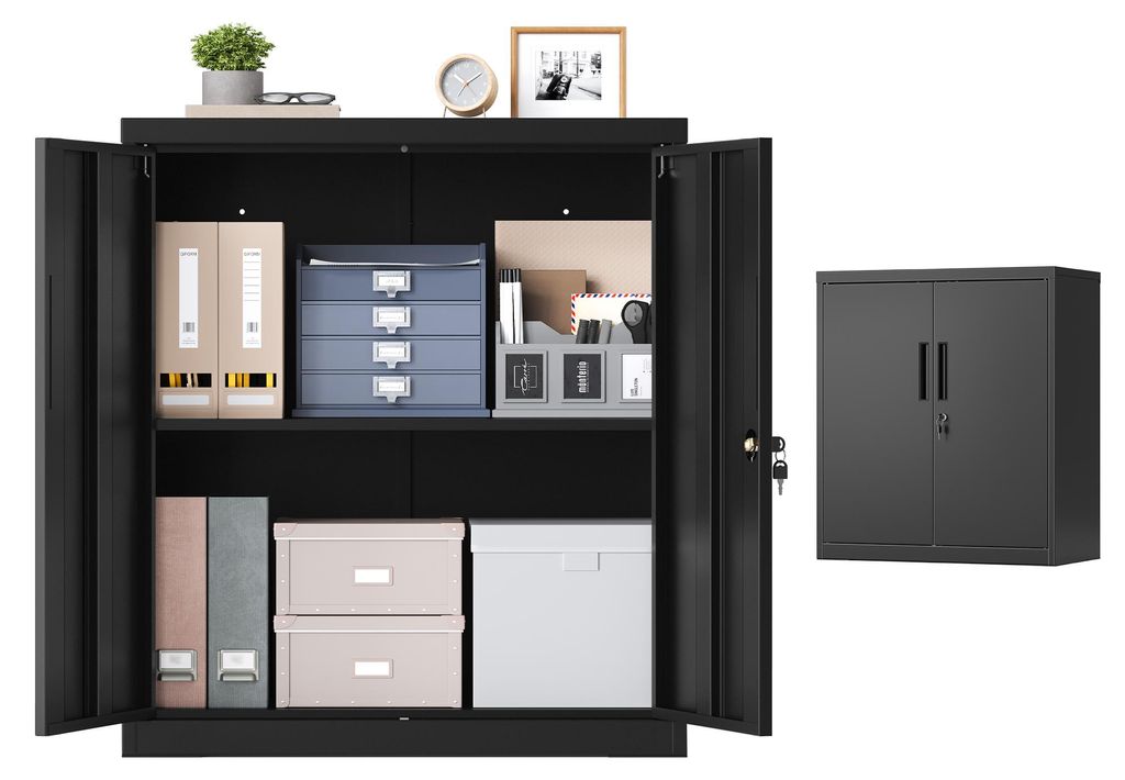 SONGMICS Stahlschrank mit 2 Türen, abschließbar, Produktbild 