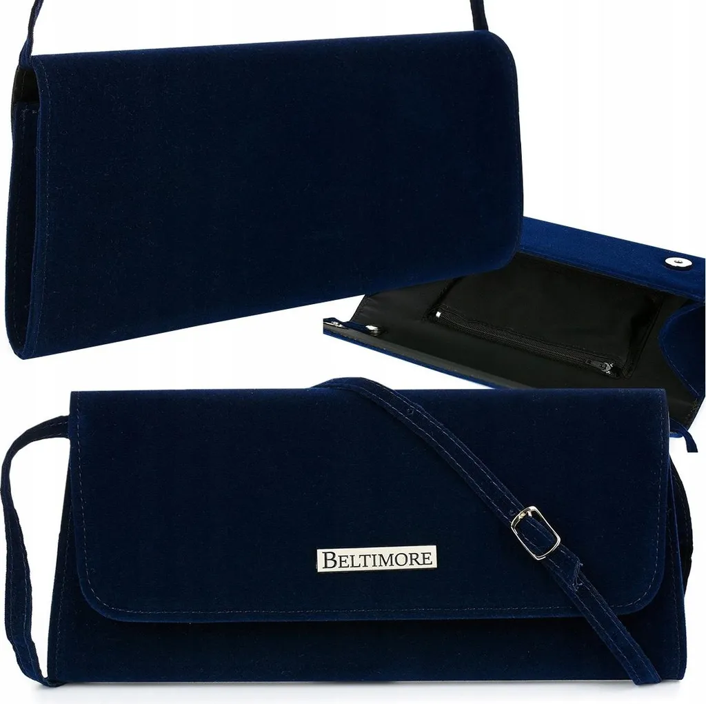 Pochette de soirée Beltimore bleue : fini l'encombrement en soirée !