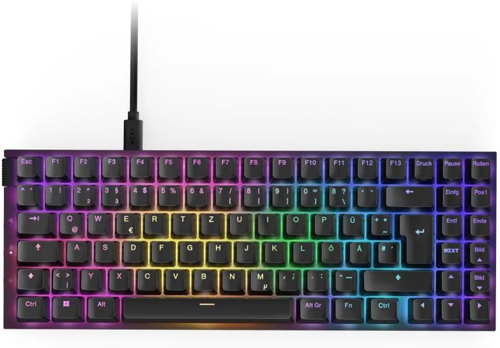 NZXT Function 2 MiniTKL Clavier Gamer Optique Gateron Swift Purple Noir
