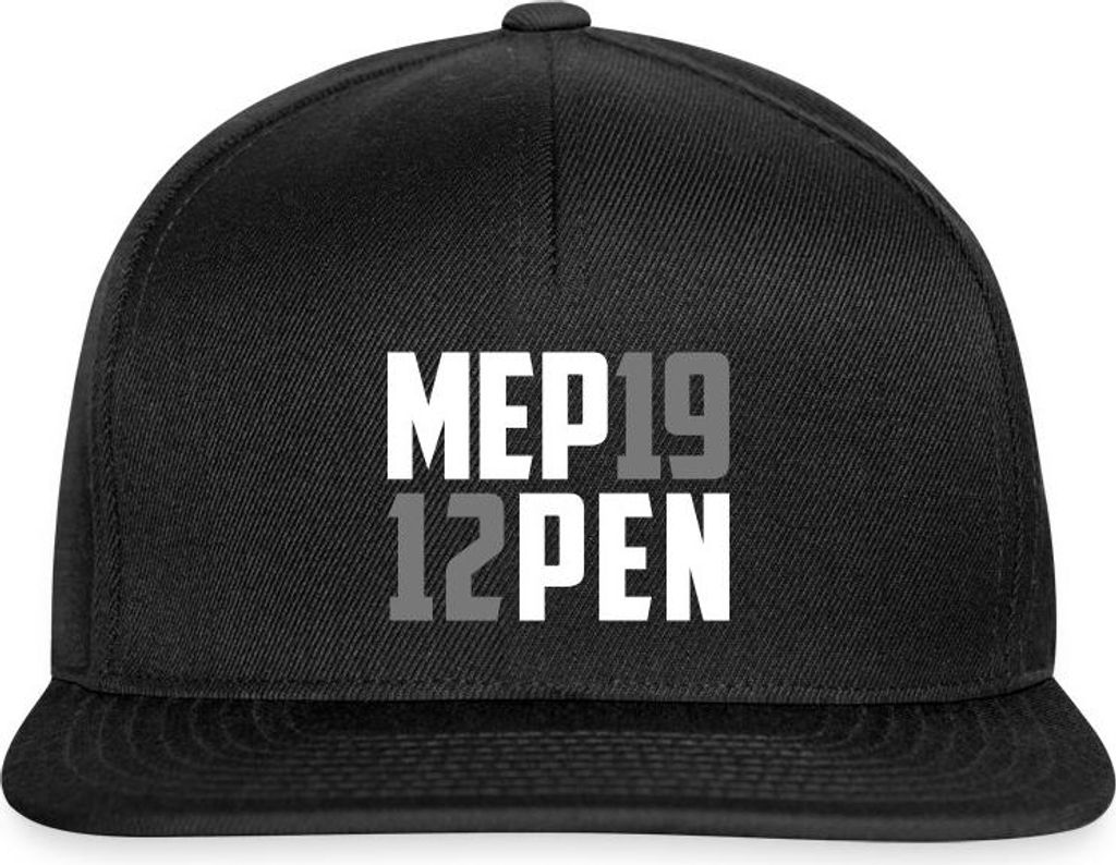 Spreadshirt Meppen Fussball Outfit Fussball Snapback Cap, One size, Schwarz/Schwarz