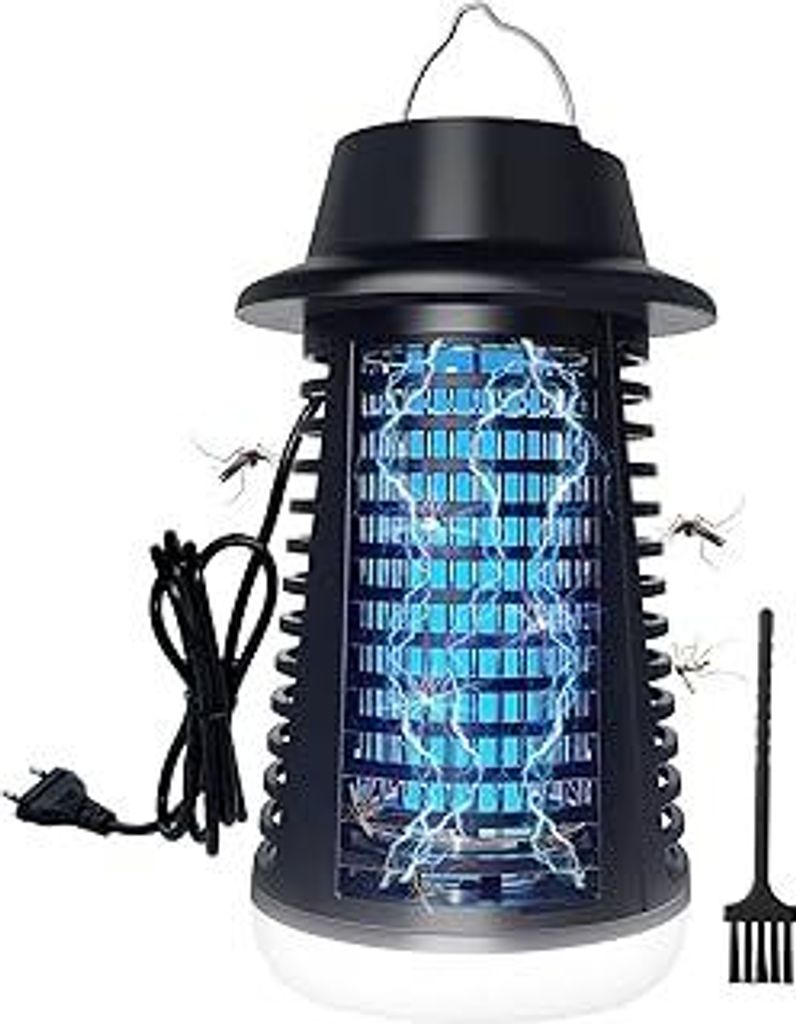 Insektenvernichter Elektrisch with Led Lamp,Mückenlampe 15w 4200v,Mückenschutz Outdoor Elektrisch,Mückenfalle Für Mücken,Motten,Fliege,Spinnen...