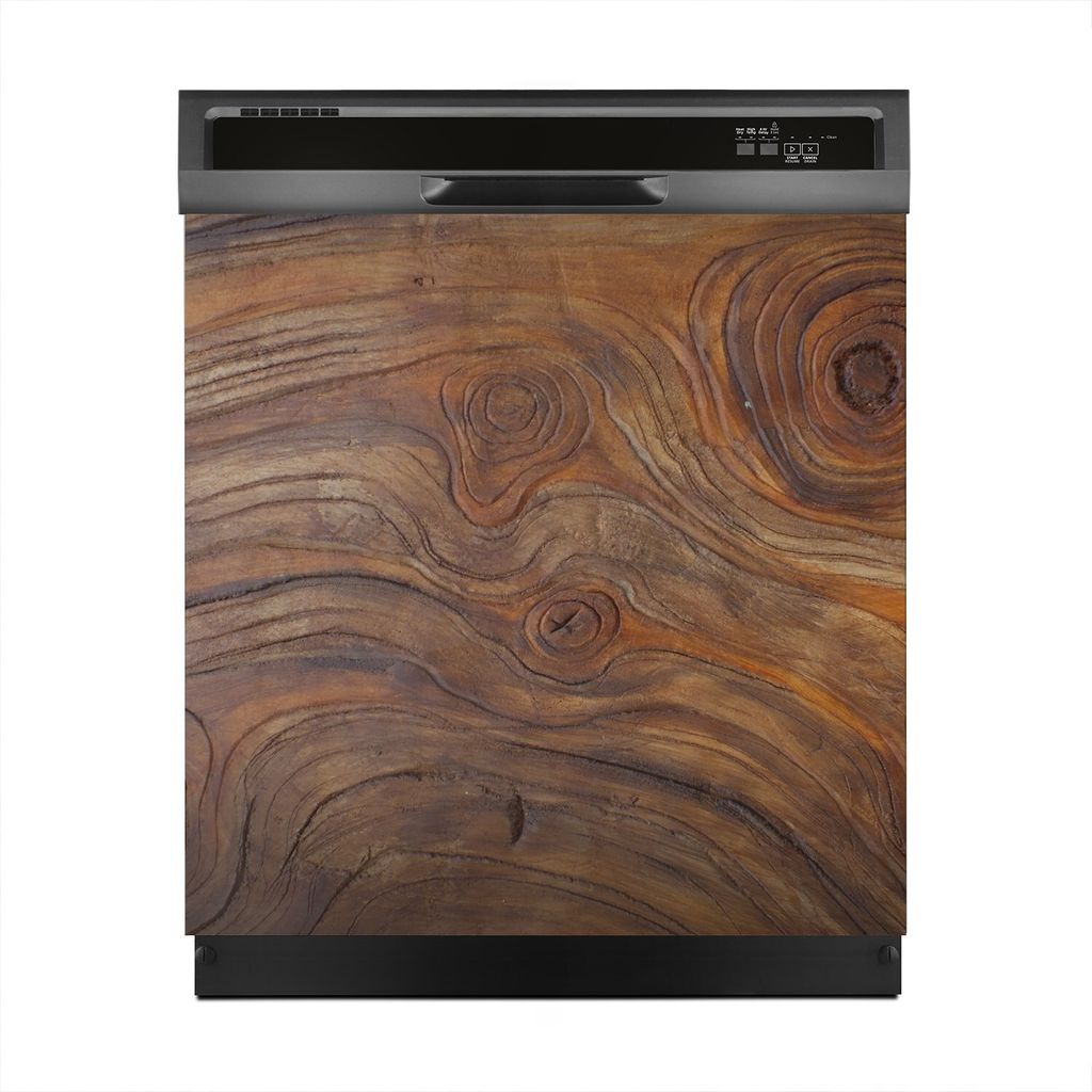 Aufkleber sticker 60x60 cm Dekorative folie Spülmaschine - Dunkle Holz