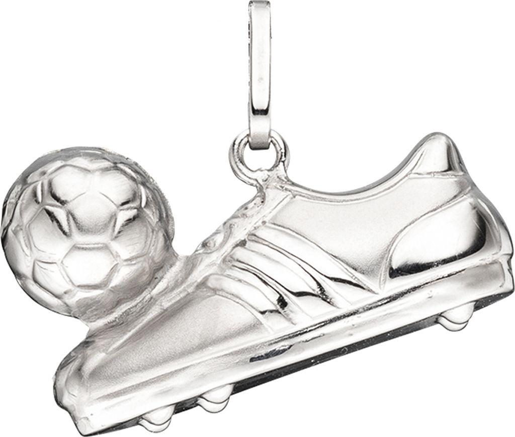 JOBO Anhänger Fußball Fußballschuh mit Ball 925 Sterling Produktbild 