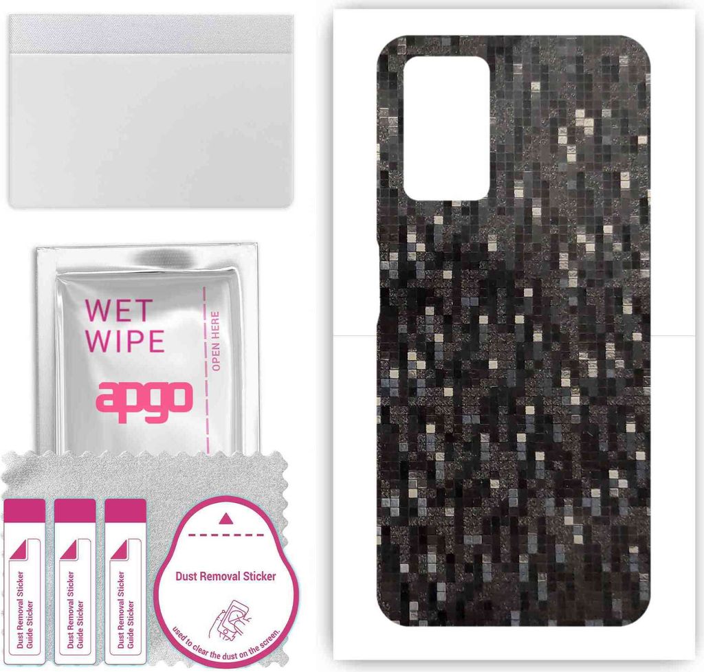 apgo Rückseite Schutzfolie, Skin, kompatibel mit Realme 9i, Hinten Displayschutzfolie aus Vinylfolie, kratzfest, einfache Montage - Carbon Black P...