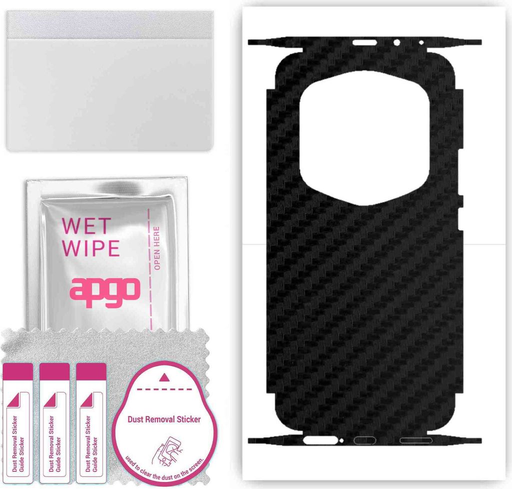 apgo Rückseite + Seiten Schutzfolie, Skin, kompatibel mit Honor Magic6 RSR, Hinten Displayschutzfolie aus Vinylfolie, kratzfest, einfache Montage ...