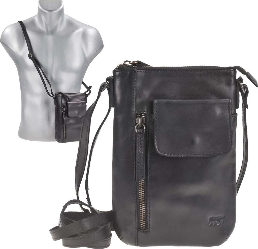 Bear Design Senna Handy-Umhängetasche Leder schwarz