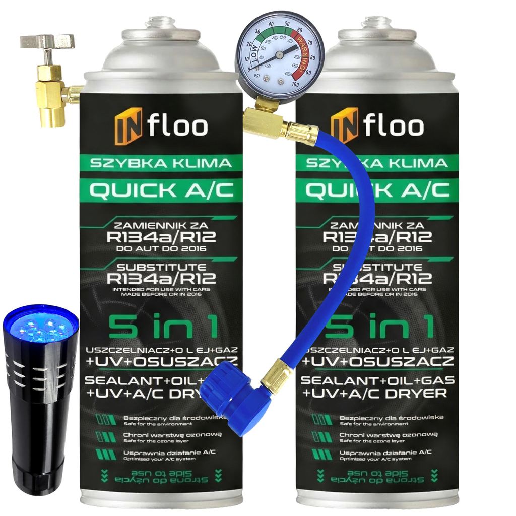 INfloo Quick A/C R134a 5in1–2x205g– R134a Produktbild 