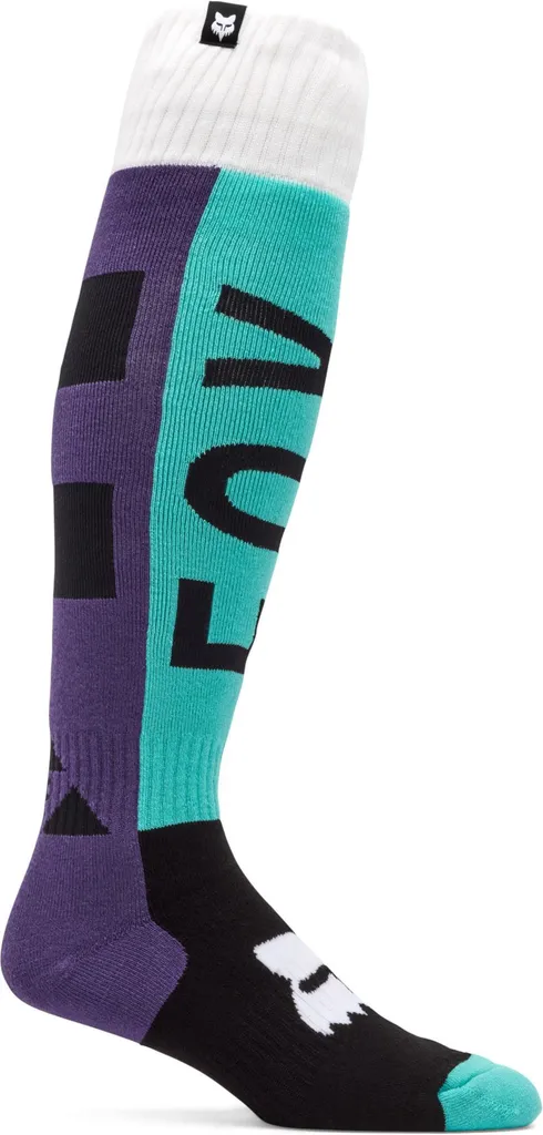 Chaussettes FOX 180 Collect Violet Vert Taille L pour Motocross et VTT