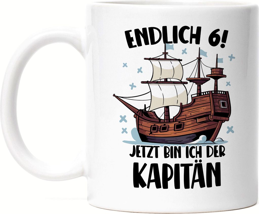 Geburtstag 6 Jahre Tasse 6 Jahre 6. Geburtstag Pirat Piraten Motto