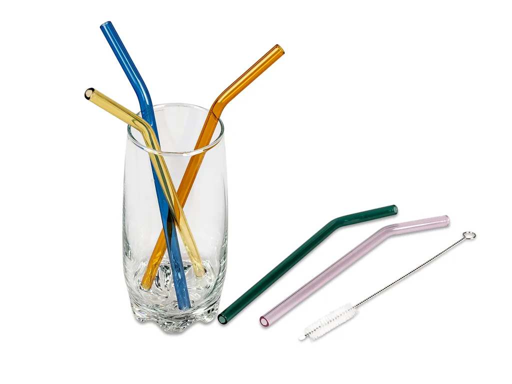 Trinkhalme Plastikfrei Reinigungsbürste 6 Stück Glas Strohhalme inkl 