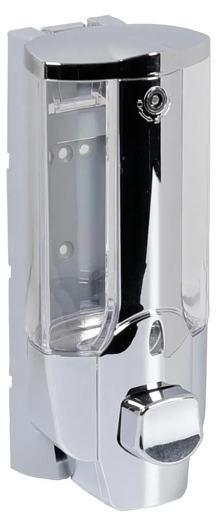 Distributeur de savon mural argenté compact 133171 - Gain de place