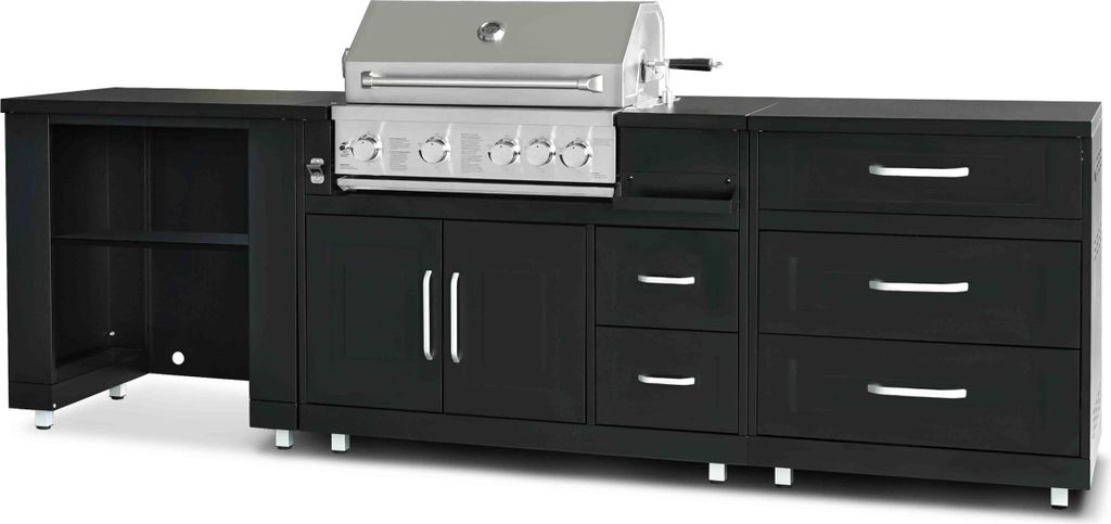 3-teilige Außenküche mit Grill - Oviala Memphis