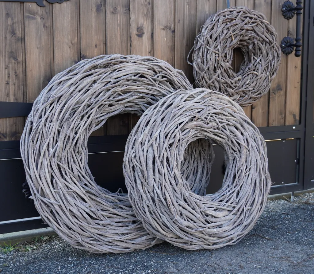Couronne de jardin de 65 cm pour une décoration extérieure toute l'année