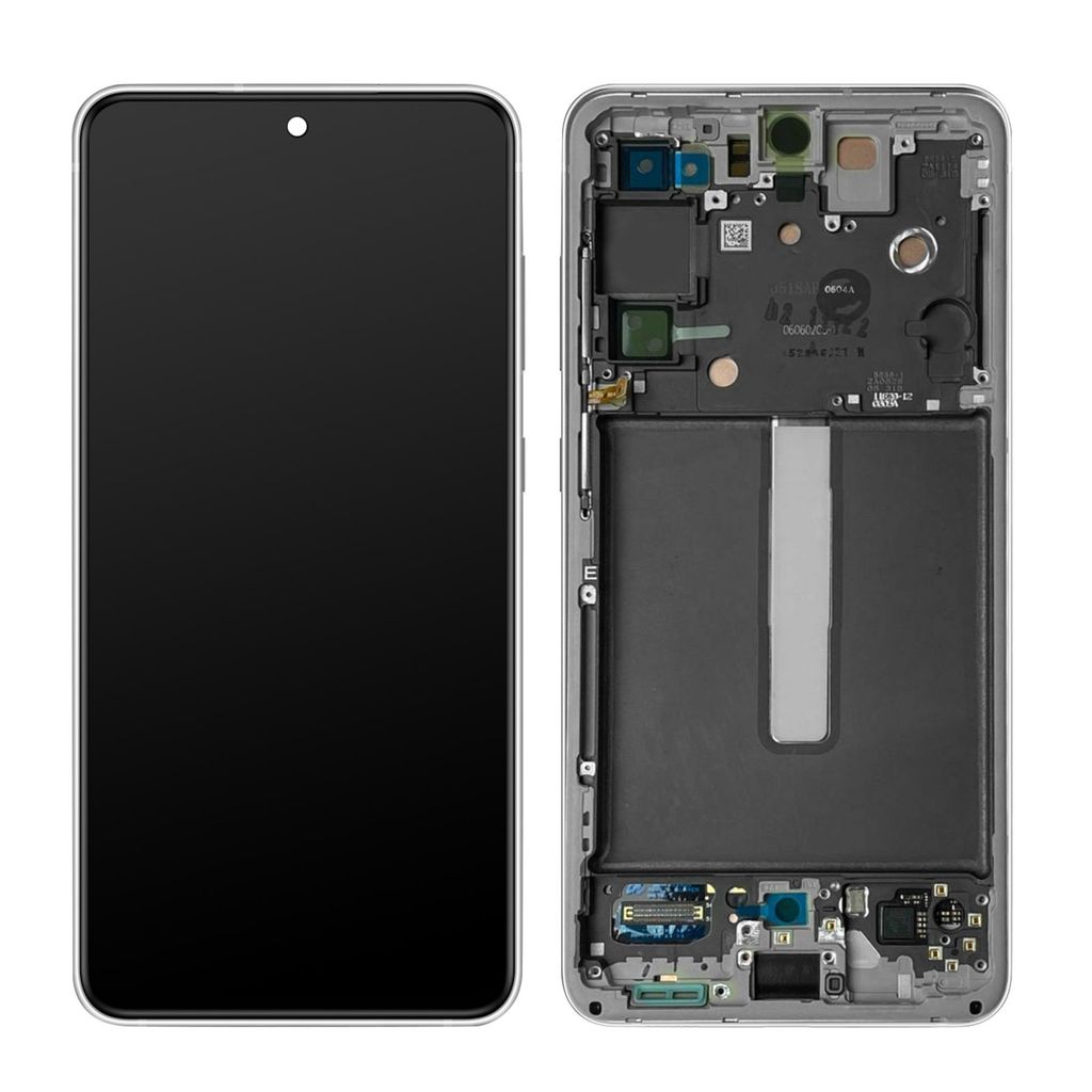 Samsung, LCD Bildschirm Original Touchscreen – White für Samsung Galaxy S21 FE, Weiß