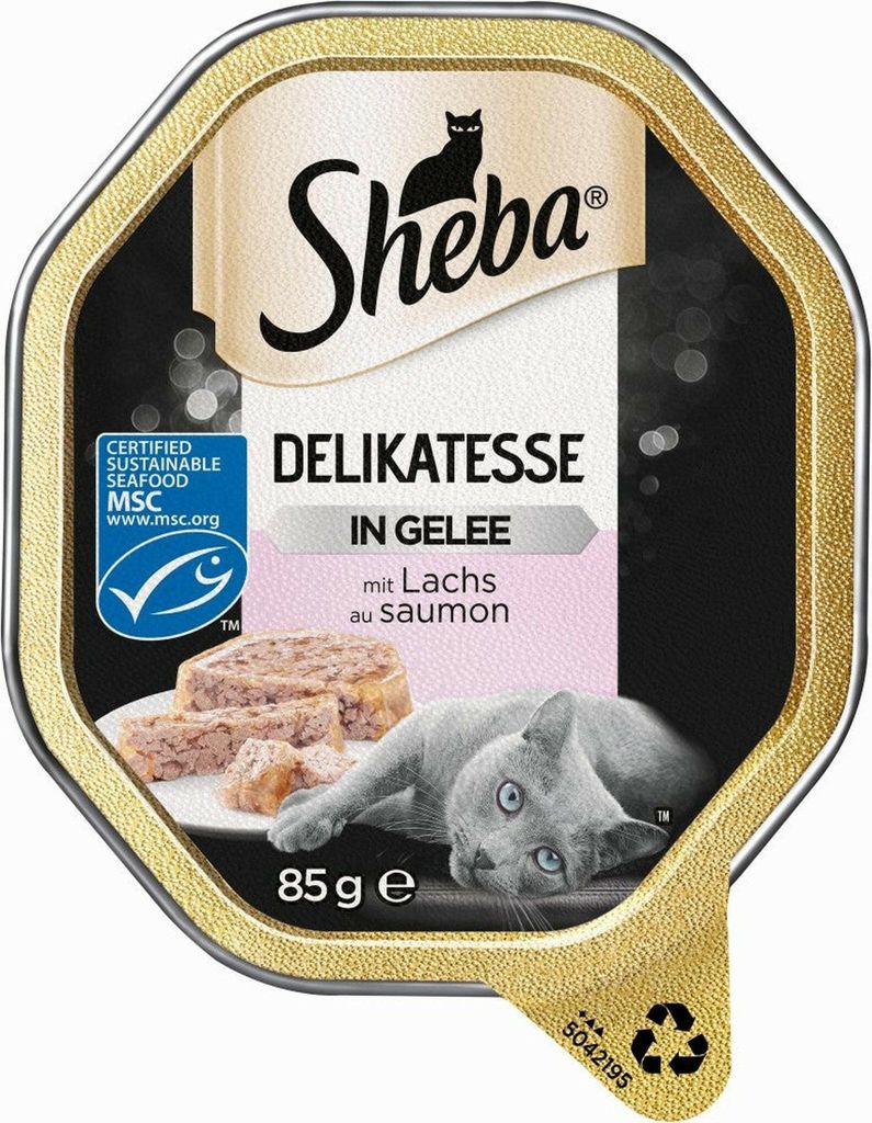 Sheba mit Lachs MSC in Gelee - Delikatesse, Adult, Lachs, 85 g