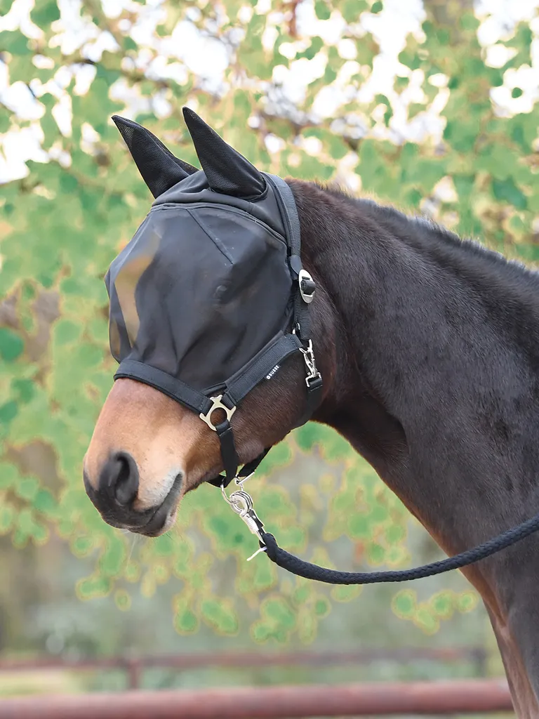 BUSSE Cavezza Veloce per Mosche WB Nero - Protezione Totale Insetti