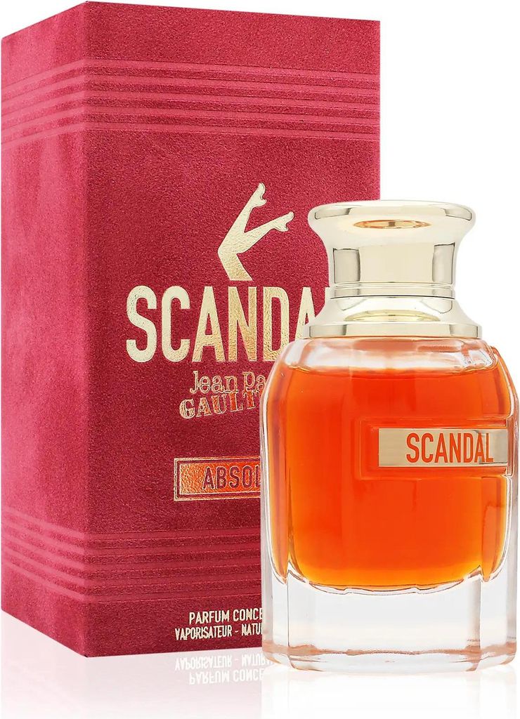 A perfume bottle and its box are displayed against a white background.