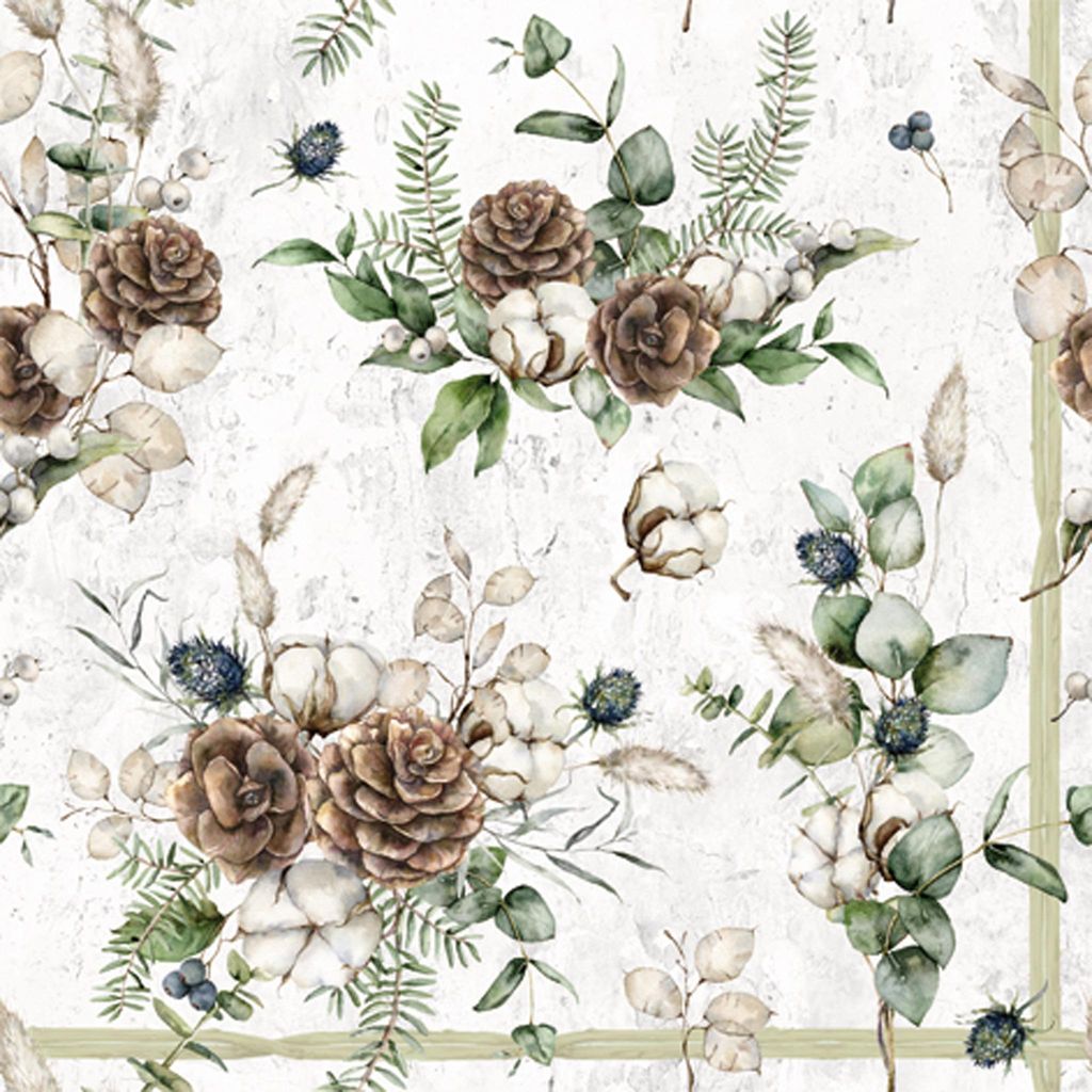 20 Servietten Rustic Nature - Rustikale Natur im Winter Produktbild 
