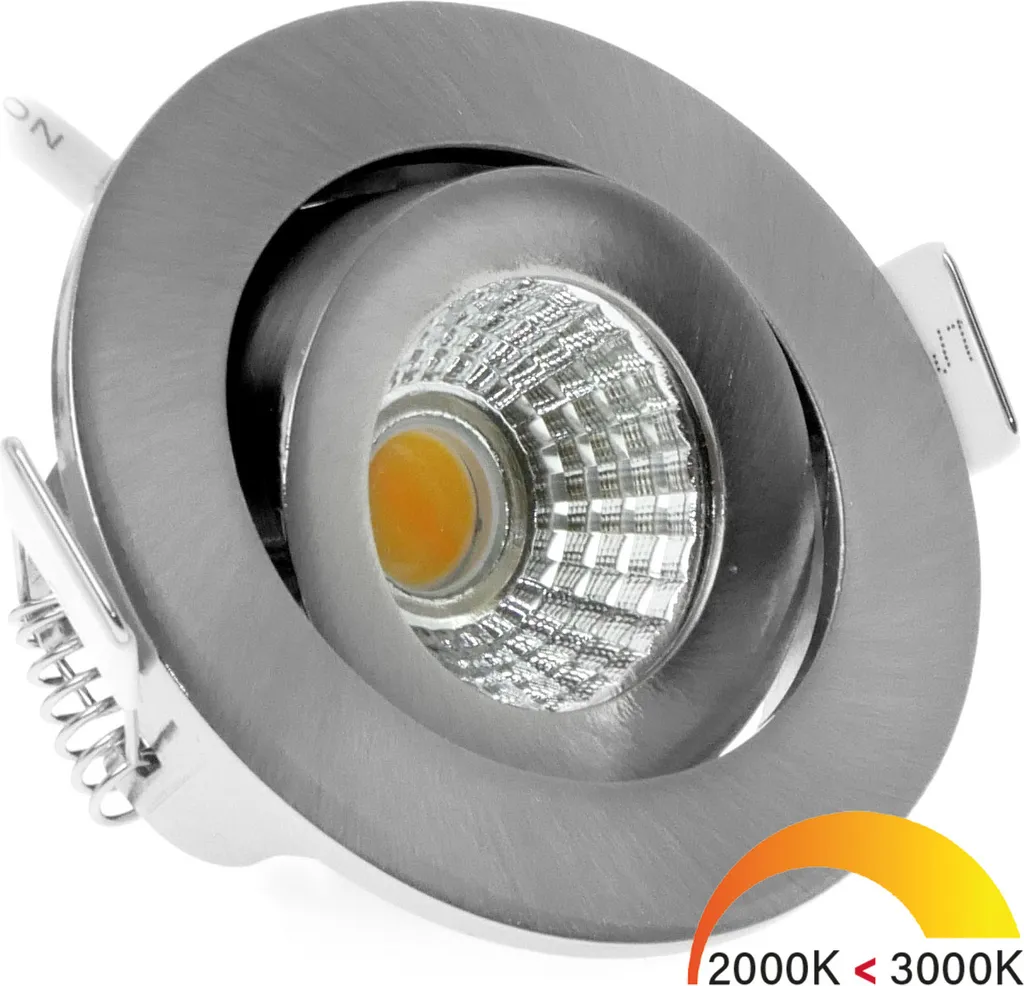 Spot encastrable LED IP54 étanche 5W Nickel CCT Blanc Chaud Variable