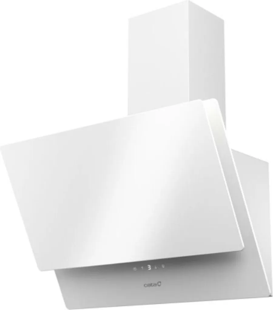 Hotte aspirante 60cm pour cuisine moderne Cata JUNO 600GWH Verre Blanc