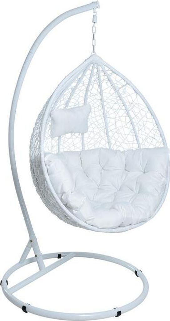 Polyrattan Hängesessel Hängekorb mit Gestell und XXL Produktbild 