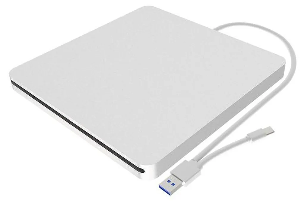 Lecteur DVD Externe Portable pour PC et Laptop avec Adaptateur Type-C