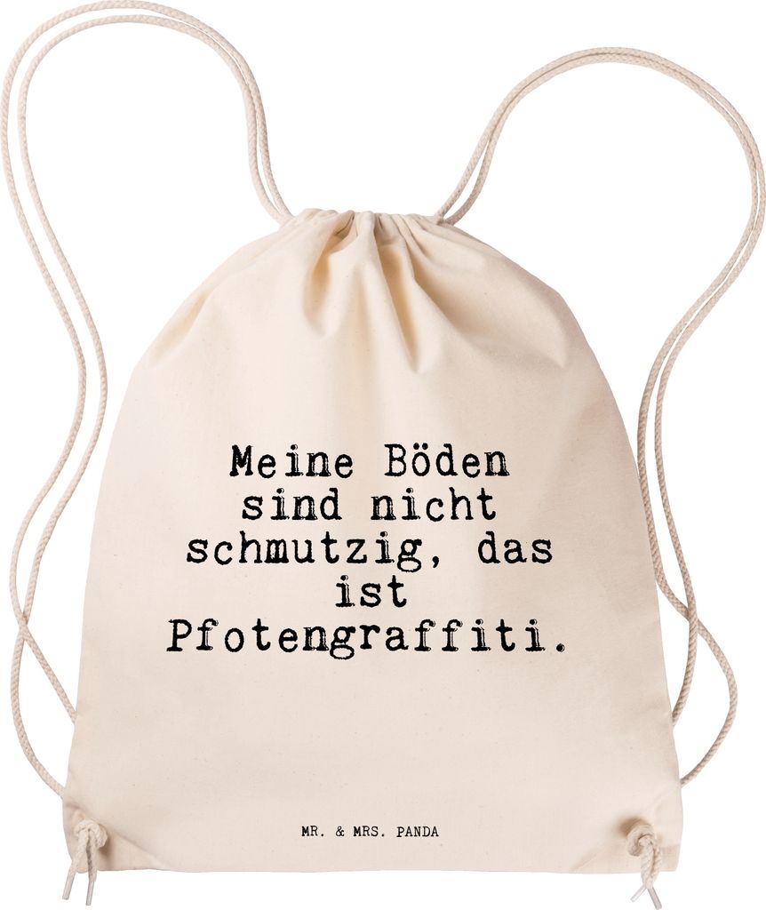 Mr. & Mrs. Panda Jutebeutel Meine Böden sind nicht... - Transparent - Geschenk, Graffiti, gym rucksack, wander, Boden, gymnastiktasche, Geld, Frau...