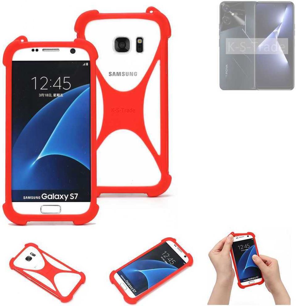 K-S-Trade Handy-Hülle kompatibel mit Tecno Pova Neo 3 Schutz-Hülle Bumper Silikon Schutz Hülle Cover Case Silikoncase Silikonbumper TPU Softcase
