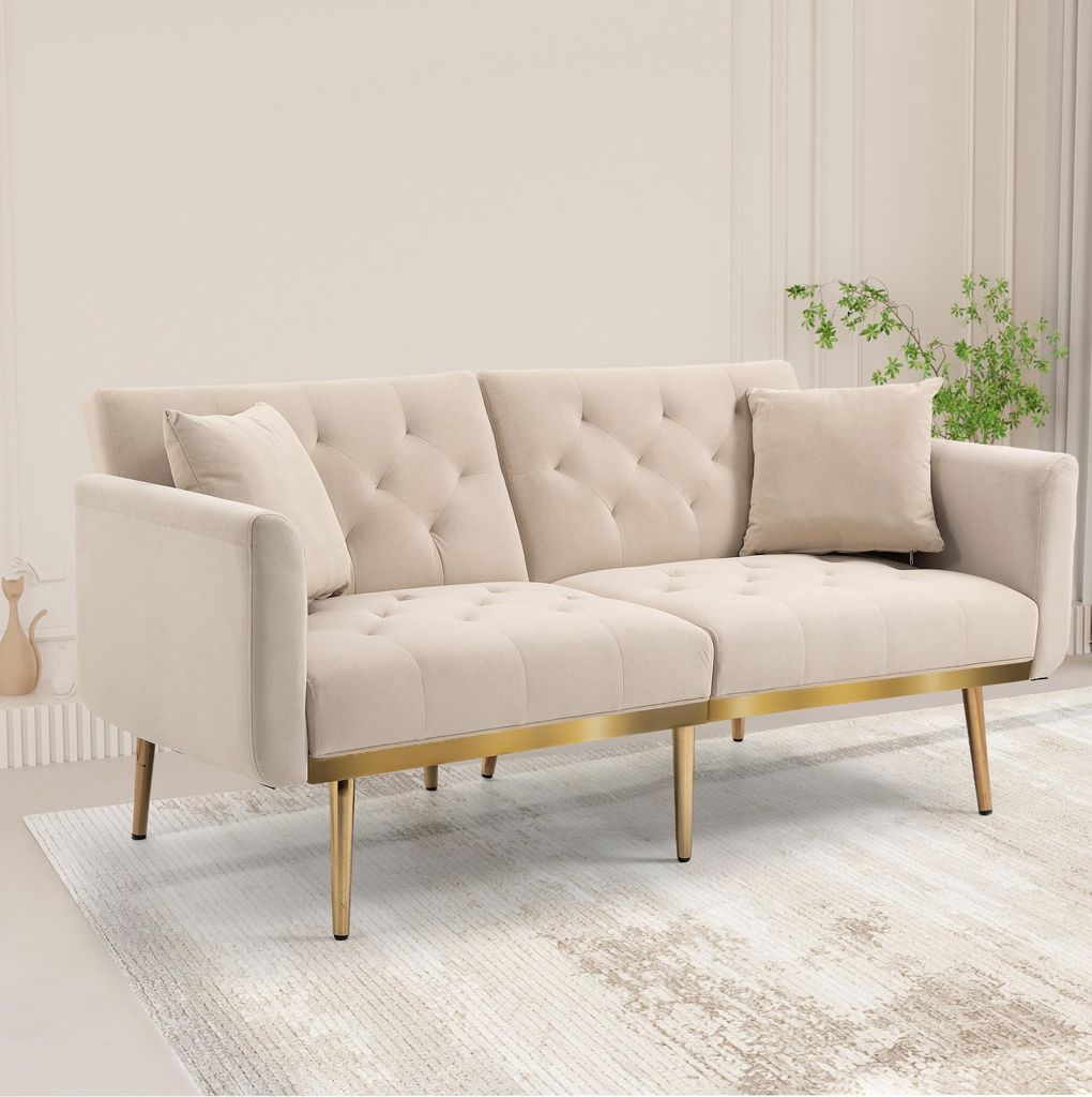 Sofa 2 Sitzer 162x80x78cm, Schlafsofa für Kleines Produktbild 