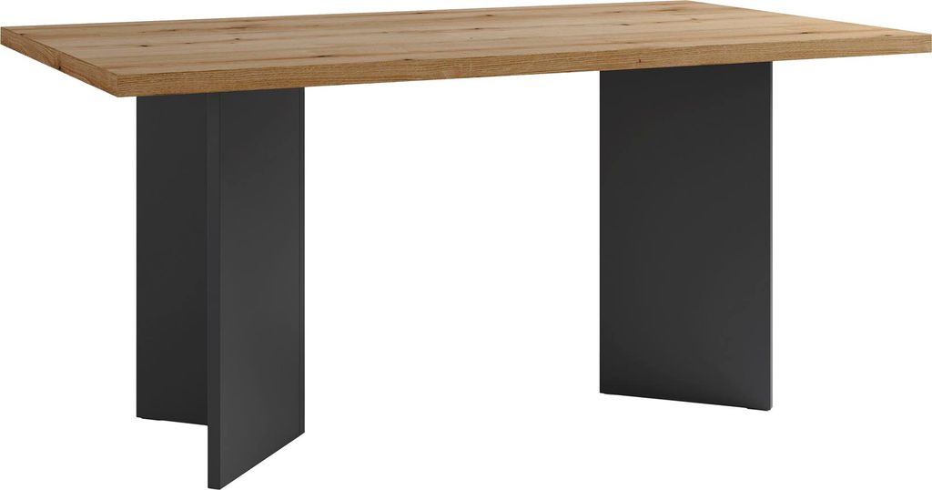 byLIVING Tisch MARTEN / Tischplatte in Evoke Eiche Optik, Gestell in anthrazit / stabile Konstruktion, bis 6 Personen / Esstisch / 160 x 90, H 75,5 cm