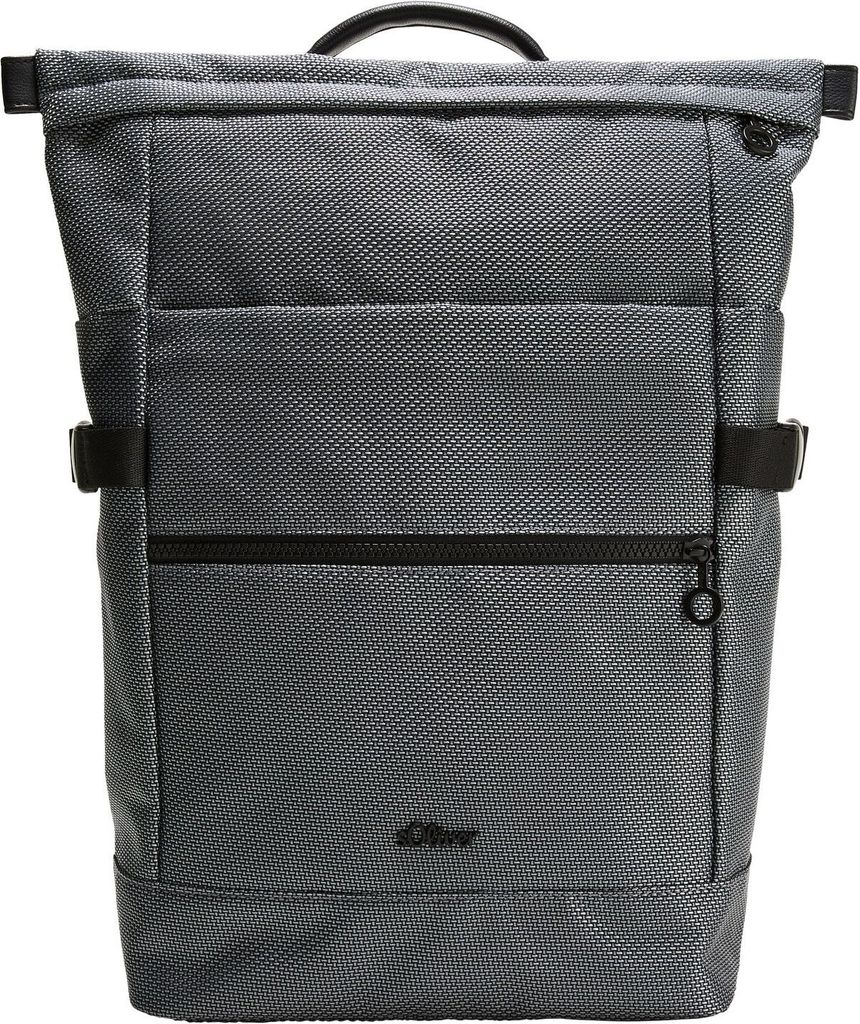 s.Oliver Laptoprucksack Rucksack mit Laptopfach Backpack Grey / Black grau