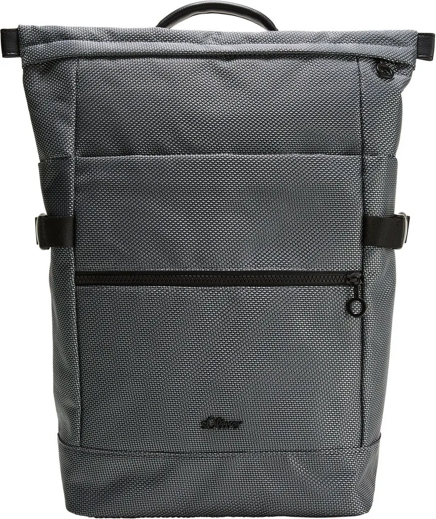 Sac à dos informatique s.Oliver gris chiné pour bureau et université