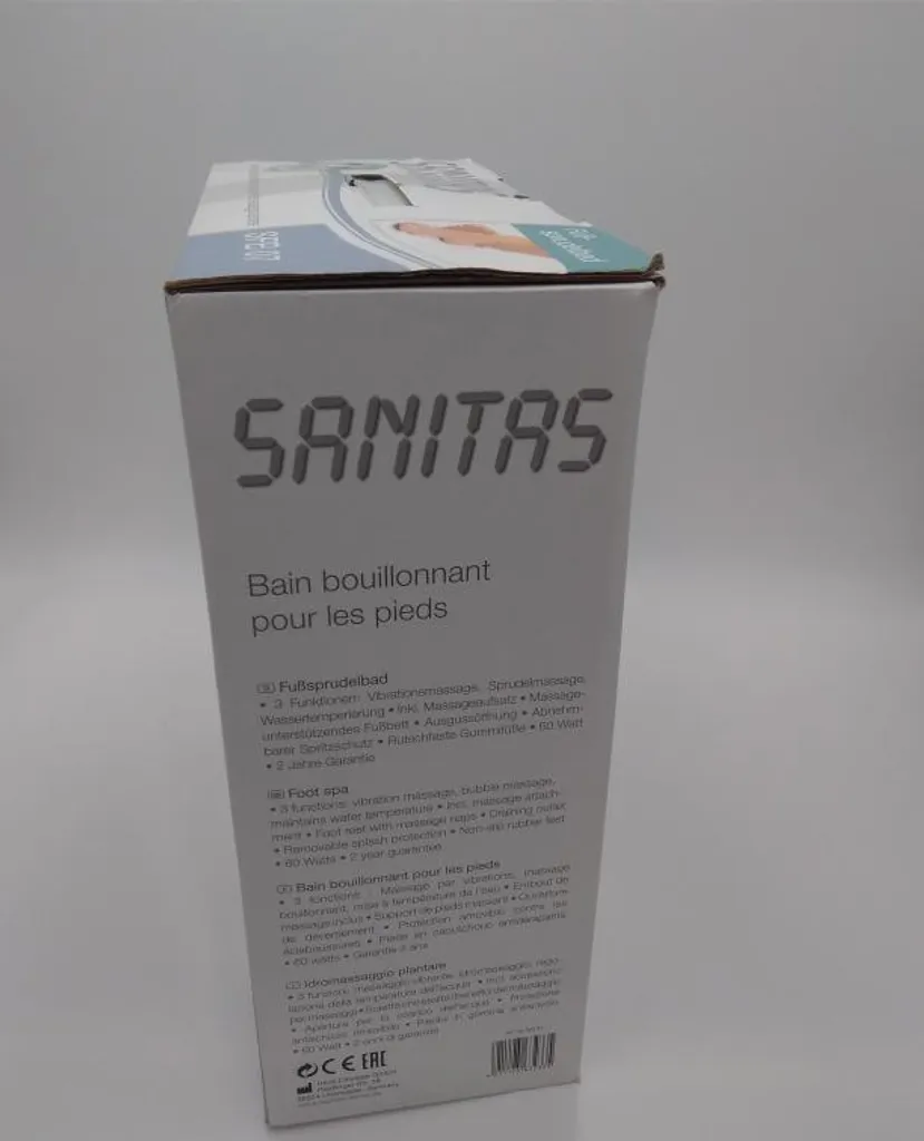Bain de pieds relaxant Sanitas SFB 07 pour soulager les pieds fatigués