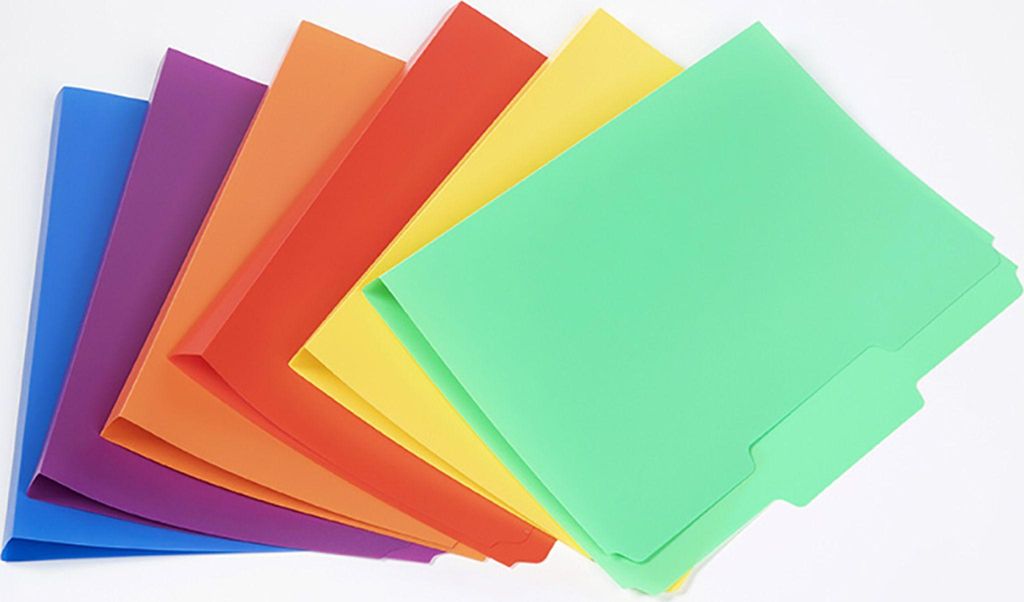 18er Pack Farbige Aktenordner, Manila-Ordner, Aktenordner, Farbige Manila-Dateiordner, Aktenordner für Aktenschrank, A4-Größe, Letter-Größe