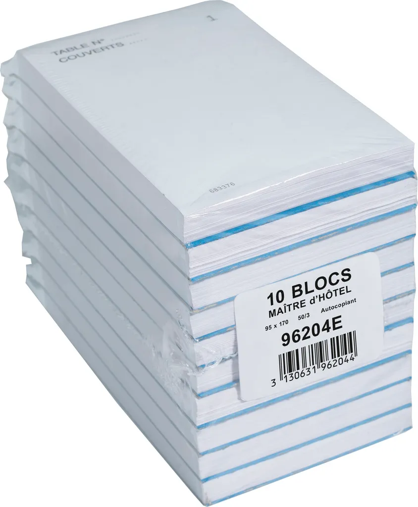 Bloc-notes professionnel Exac Hotel 9 Exacompta 50 unités pour service