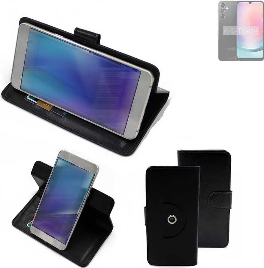 K-S-Trade Case Schutzhülle Handyhülle kompatibel mit Samsung Galaxy A24 5G Flipcase Smartphone Cover Handy Schutz Tasche Klapphülle Walletcase