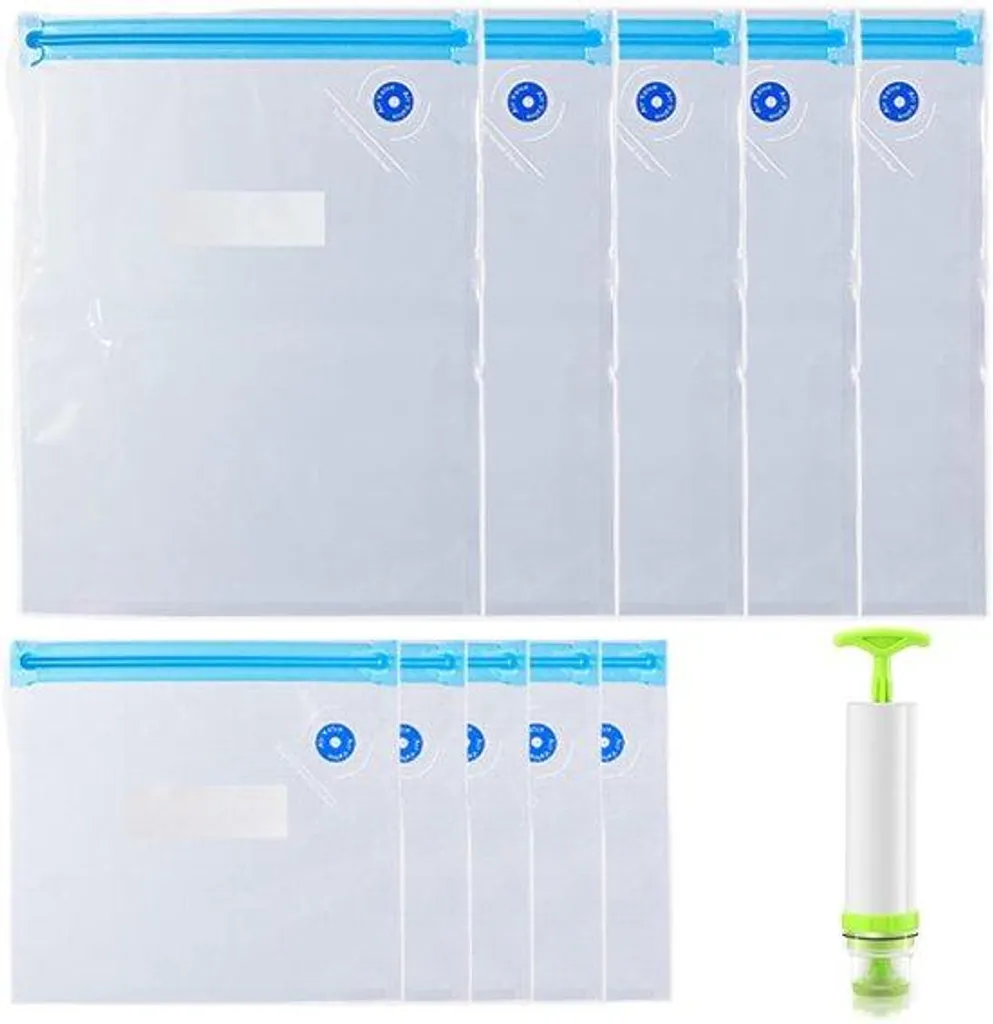 Housses de rangement sous vide lot de 6 sacs pour linge de lit et linge
