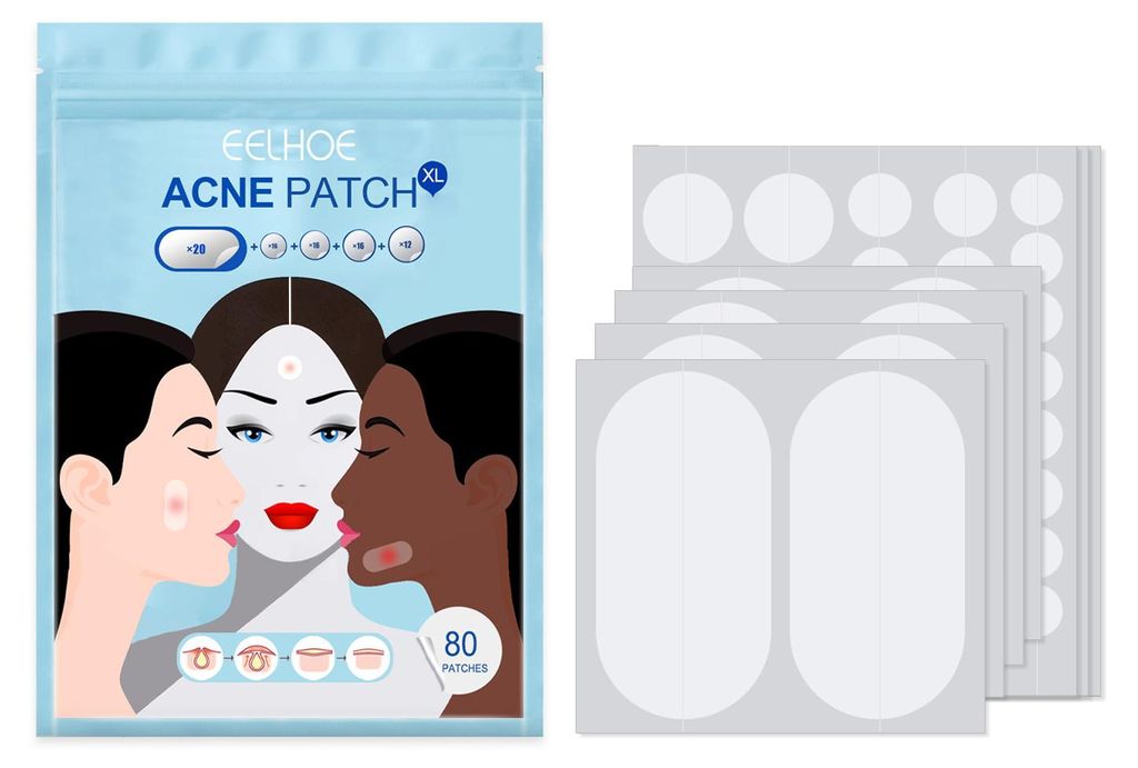 EELHOE Akne-Patch, unsichtbarer Pickel-Patch, Anti-Akne, geschlossene Akne, wasserfester Make-up-Concealer, Hydrokolloidöl, Pickel-Patch