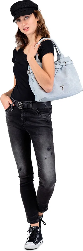 SURI FREY Romy Basic Sac à Main Gris - Matière Souple et Design Moderne - 7
