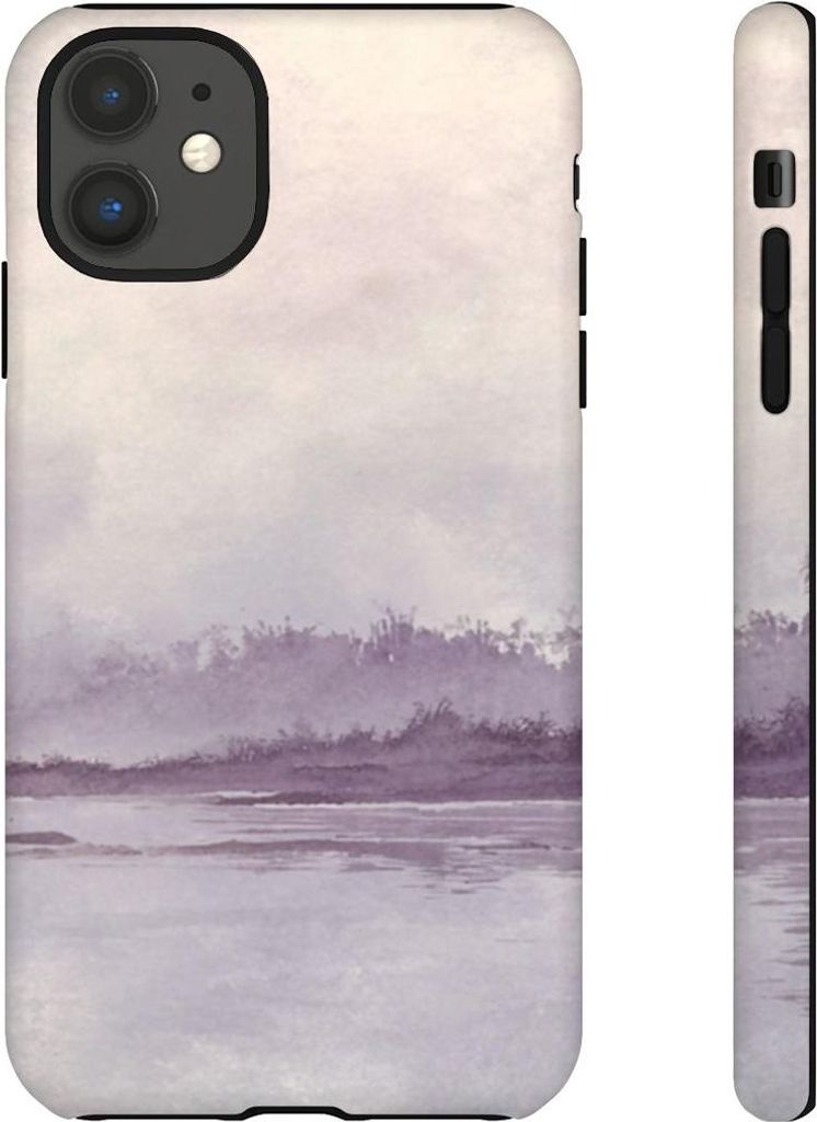 Minimalistische Küstenlandschaft mit fliegendem Vogel – Hülle Kompatibel mit iPhone 11
