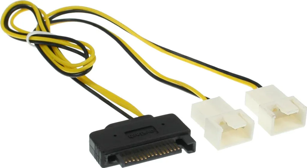 Cavo Y Alimentazione SATA InLine 29683F - Supporto 2 Ventole 12V 0,3m
