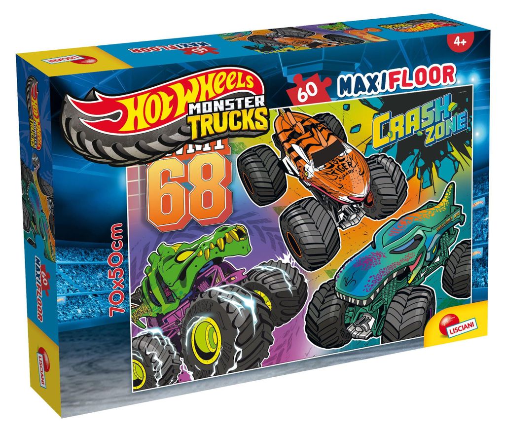 Lisciani Hot Wheels Monster Trucks Puzzle, 2 x 60 Teile, Produktbild 