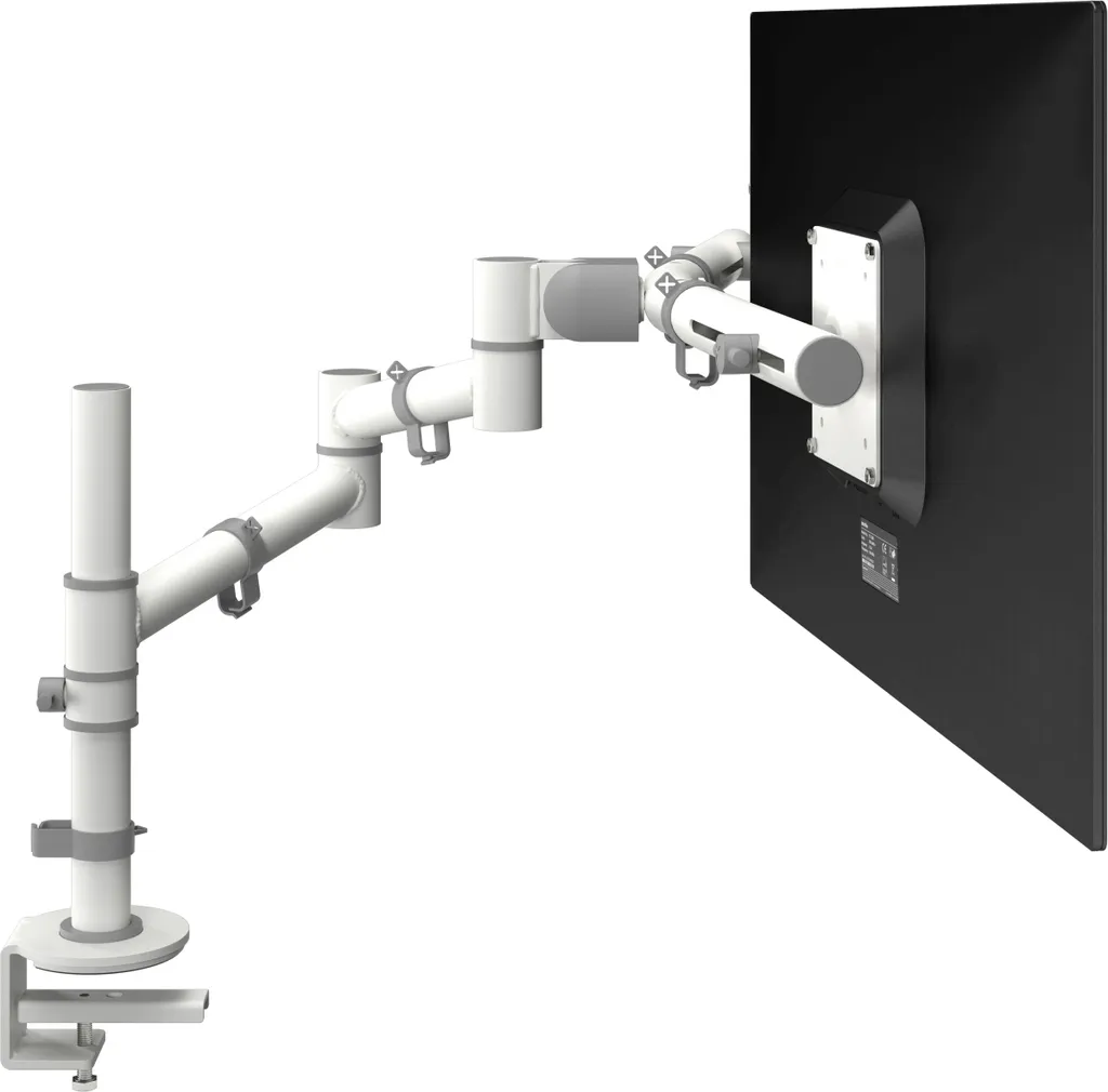 Support double écran de bureau Viewgo 48.130 blanc orientable VESA - 2