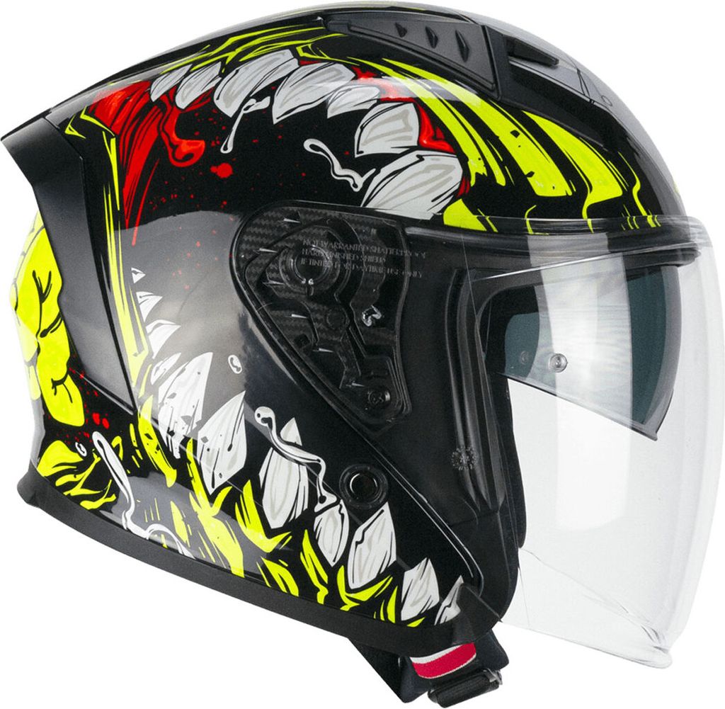 Jet Helm CGM 127X DEEP FREAKER Schwarzes Fluo-Gelb größe L