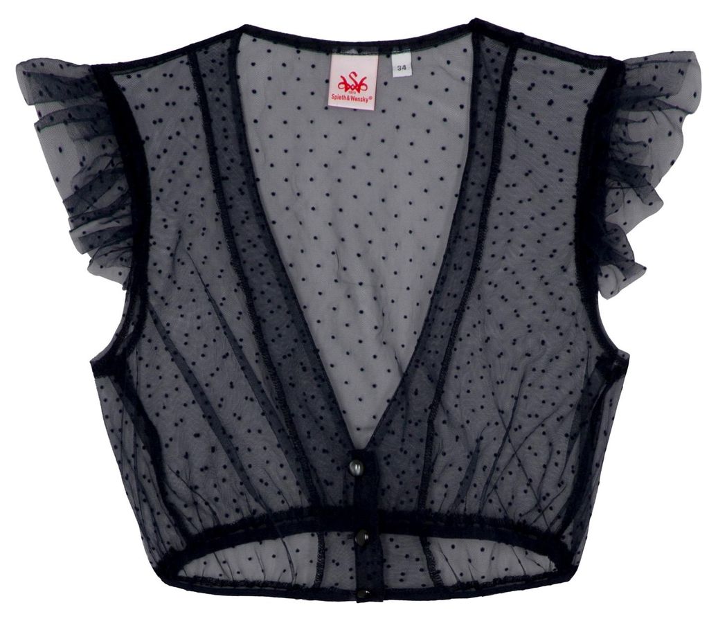 Dirndlbluse Genta Flügelarm dunkelblau 36 Produktbild 