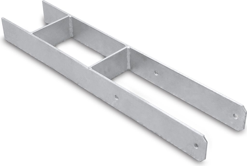 Lospitch 4x H-Anker Pfostenträger Gartenspielgeräte-Zubehör 600MM Pfostenanker Bodenhülse